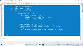 Write a program to accept a number and check and display whether it is a Niven number or not.