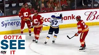 GOTTA SEE IT: David Perron Catches Puck Nobody Can See And Scores On Mike Smith