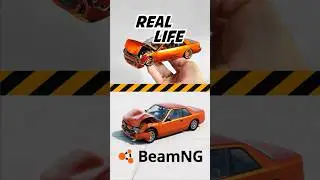 РАЗБИЛ МАШИНКУ в РЕАЛЕ и BeamNG Drive СРАВНИЛ ПОВРЕЖДЕНИЯ #shorts