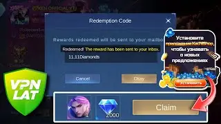 CLAIM FREE DIAMONDS REDEEM CODES USING VPN MALAYSIA | MLBB NEW REDEEMTION CODES