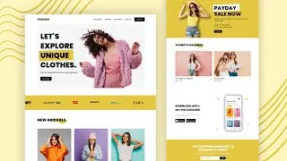 Build Responsive Clothing Website Design Using HTML CSS And JavaScript