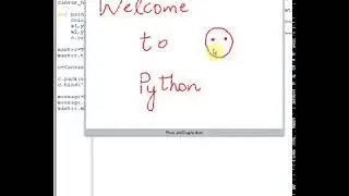 Python Tkinter Canvas - Draw and Write with Mouse Example - Beginners Python GUI Tutorial