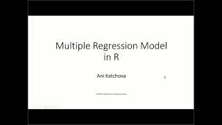 Multiple Regression Model in R