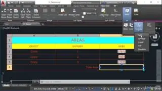 043 Working with cells in the AutoCAD table