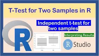 Two Sample T Test in R | Independent T Test for Two Samples in R