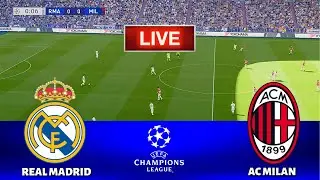 REAL MADRID vs AC MILAN - UEFA Champions League 2024 || Live Football Match | PES 21