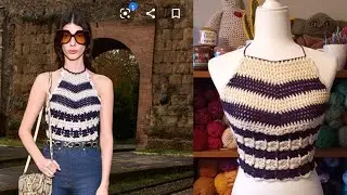 I Crocheted Gucci Crochet Top worth $1400  & just spend less than $10