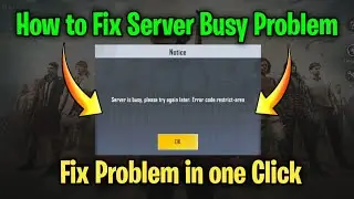How to Fix Server Busy Problem in pubg mobile lite | Server Down Problem Fix in One Click