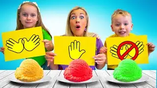 TWO Hands vs ONE Hand vs NO Hands FOOD Challenge