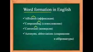 Введение в СЛОВООБРАЗОВАНИЕ в английском языке - видеоурок