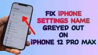 How to Fix iPhone Settings Name Greyed Out on iPhone 12Pro Max