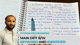 Difference between Python Keywords and Identifiers with Examples | Class 11 CS Tutorials- Cse Gyan