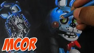 Drawing Toy Bonnie and Withered Bonnie (Old Bonnie) - Five Nights At Freddy's 2