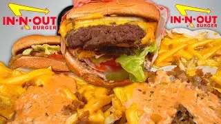 ANIMAL STYLE IN-N-OUT BURGER MUKBANG + CHEESY FRIES!
