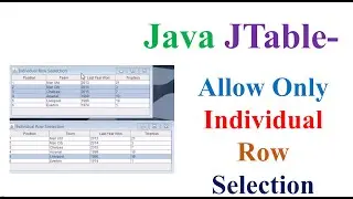 Java JTable Ep.09  - Allow Only Single Row Selection