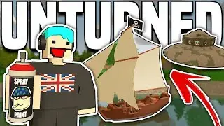 WORKING SPRAY PAINT, PIRATE SHIPS UFO'S AND MORE!!! (Unturned Mods Showcase)