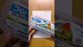 Moonlight scenery drawing with oil pastels✨Tutorial 