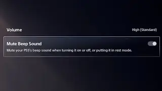 How to disable Beep Sound In PS5