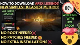 🔥(NEW METOD) Apex legends Mobile Download | FIXED ALL ISSUES | Easiest method | WORKING💯| IN ENGLISH