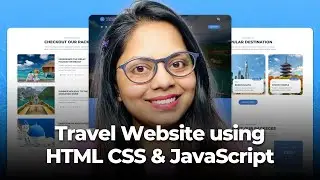 Travel Website using HTML CSS and JavaScript 🤯 | DesignWithRehana