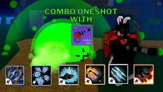 Easy Combo One Shot With Acidum rifle And All Melee | Blox Fruits update 17. 3