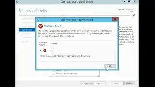 Hyper-V cannot be installed A hypervisor is already running resolve error