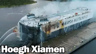 Неизвестная причина катастрофы, пожар на автовозе Hoegh Xiamen