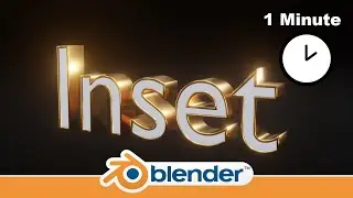 How to make an Inset Text Effect in 1 Minute | Blender 3.0