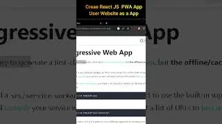 Service Worker - Convert Your Website into a Trendy PWA App with React.js #ytshorts #react #shorts