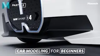 How to Model a CAR in Maya for BEGINNERS | Part - 03 | Complete The Front Bumper | Pixeench