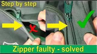 Teeth on zipper not closing - solved