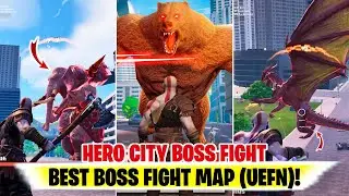 HERO CITY BOSS FIGHT Fortnite | HERO CITY Fortnite GOLIATH & VOLCANUS Boss Fights