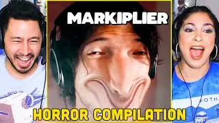 MARKIPLIER Spooky Scary Horror Compilation REACTION!