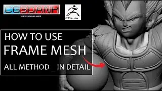 ZBRUSH TUTORIAL _ HOW TO USE FRAME MESH _ CLOTH PIPING (IN DETAIL)