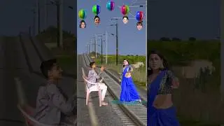 Funny cute dancing aunty vs water boy stop the high-speed train #shortsfeed #trendingshorts