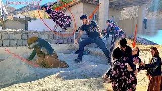 An unfortunate incident: Sahar's sudden fall from the roof