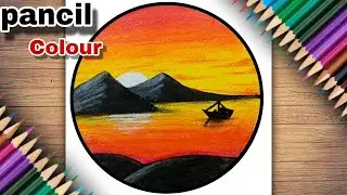 Step-by-Step Draw a Stunning Sunset with Colored Pencils (Easy Tutorial) 🌅