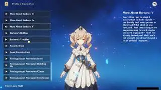 BARBARA ALL VOICE LINES (ENGLISH)