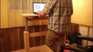 DIY Wooden Sit and Stand Desk/Workbench