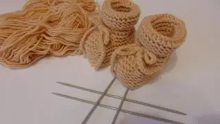 МК Детские пинетки спицами. От 0 до 3 месяцев.