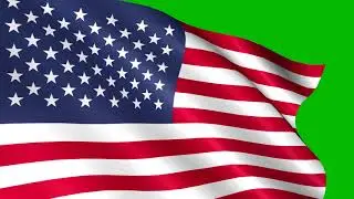 USA Flag #3 - 4K Green screen FREE high quality effects