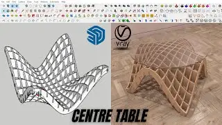 Parametric centre table l Furniture design l Sketchup l Vray