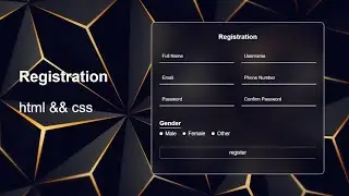 How To Make A Registration form Using HTML && CSS | CSS Tutorial