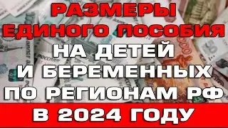 Размер Единого пособия 2024 по Регионам России для детей и беременных