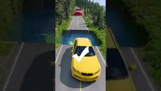 Small To Giant Cars vs Massive Water Pit #5 |#carsvswaterpit #doubleflatbedtrailertruckvsspeedbumps