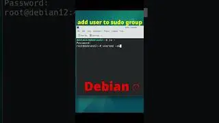 Add user to sudo group in Debian #short #debian #linux