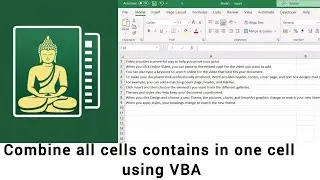 Combine all cells contains in one cell using VBA