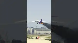 Fed Ex Cargo Catches Fire on takeoff And Land instantly