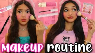 COPYING MY 15 YEAR OLD SISTERS MAKEUP ROUTINE!!!