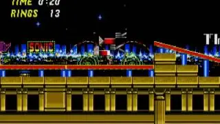 Sonic 2 - Casino Night Zone Act 1 - 20 seconds